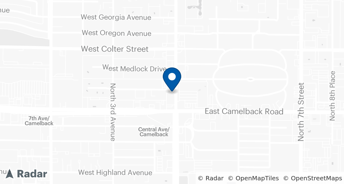 Map of Dairy Queen Location:: 5050 N Central Ave, Phoenix, AZ, 85012-1506